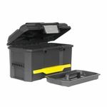 STANLEY Deep Toolbox Storage, 1 Touch Latch, Portable Tote Tray with Drawer, 19 Inch, 1-70-316