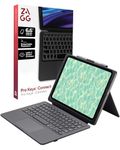 ZAGG Pro Keys Connect iPad Air 11" (M3)/ (M2)/ 10.9" (4th & 5th Gen) Keyboard Case – USB‑C Direct Connect Keyboard with Trackpad, Detachable Backlit Keys, 6ft Drop Protection, Kickstand, Black