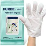 Injoya Pet Glove Wipes, Resealable Pack of 12 Pet Grooming Gloves, Portable Deodorizing Cleaning Gloves for Dogs, Non-Toxic, Lick Safe, Mild Fresh Scent, Hypoallergenic, Moisturizing, Bath Alternative