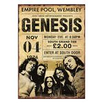 6LingS Band Posters Tin Signs British Band Genesis Posters for Garage Decorations for Men 8x12 inch Tin Sign Iron Painting