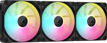 Corsair iCUE LINK LX120 RGB 120mm PWM Fans Triple Pack – Dual Light Loops – Includes iCUE LINK System Hub AirGuide Technology – Black