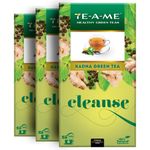 TE-A-ME Cleanse Kadha Healthy Green Tea, 25 Tea Bags (Pack of 3) | Kadha Green Tea Bags | Herbal Green Tea | Kadha Green Tea | Total 75 Tea Bags