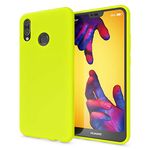 NALIA Case compatible with Huawei P20 Lite, Ultra-Thin Phone Cover TPU Neon Silicone Back Protector Rubber Soft Skin, Protective Shockproof Slim Gel Bumper Smartphone Back-Case, Color:Yellow