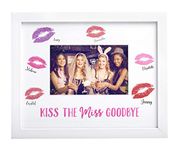 Kate & Milo Kiss The Miss Goodbye Bachelorette Signature Guest Book Picture Frame, Bridal Shower Gift, Bachelorette Party, Bridesmaids Bride Tribe, White