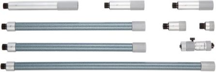 Mitutoyo 137-214 Tubular Vernier Inside Micrometer, Extension Rod Type, 2-40" Range, 0.001" Graduation, Plus /-8.00092" Accuracy, 8 Pcs Extension Rods