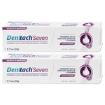 Denture Adhesive and Reliner for Secure Grip, Non-Glue, Zinc-Free, Comfortable, Lasts Up to 7 Days by Denttach (Pack of 2)