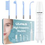 High Frequency Facial Wand - UUPAS Portable Handheld Blue High Frequency Facial Machine with Different Blue Tubes for Home Use Face Device
