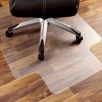 Marvelux Heavy Duty Polycarbonate Office Chair Mat for Hardwood Floors 36" x 48" | Transparent Hard Floor Protector with Lip | Pack of 2