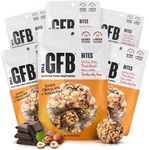 The GFB Dark Chocolate Hazelnut Protein Bites - Gluten Free, Plant Based, Non GMO, Sustainably Made – Ridiculously Tasty, Healthy, Vegan, Protein Energy Balls, 4 oz (6 Count)
