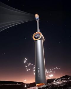 RANVOO [Vibrating & Flossing 2-in-1 Bubble Sonic Electric Toothbrush, 100% Plaque Removal, Whiter for Adult Protect Gum Orthodontic Teeth Cleaning Rechargeable Gift with 2 Soft Brush Heads Grey