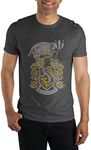 Harry Potter House Crest Adult Soft Tee Polyester T-Shirt (X-Large, Hufflepuff)