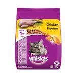 Whiskas Adult (1+ Years) Dry Cat Food, Chicken Flavour, 3 kg, Contains 41 Essential Nutrients, Complete & Balanced Nutrition for Adult Cats