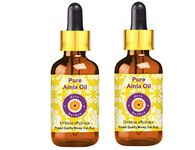 Deve Herbes Pure Almond Oil (Prunus dulcis) Natural Therapeutic Grade Cold Pressed (100ml X 2 (6.76 Oz) with Glass Dropper)