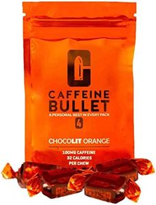 Caffeine Bullet Energy Chews - Chocolate Orange *40 – Faster Boost Than Gels, Tablets and Gum. 85mg Caffeine - Sport Science for Running, Cycling, Gaming & Pre Workout Endurance Kick.