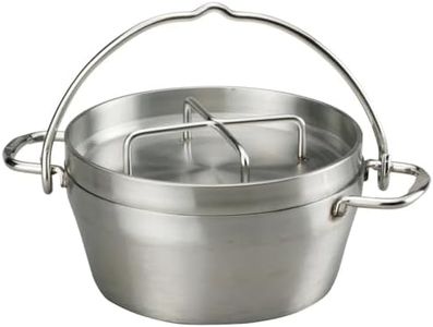 SOTO ST-908 Dutch Oven, Stainless Steel, No Seasoning Required, Cleaning Rack (Dishwasher, Detergent OK), High Heat Storage, Versatile, Durable, Rust Resistant, Impact Resistant, Deep, Outdoor,