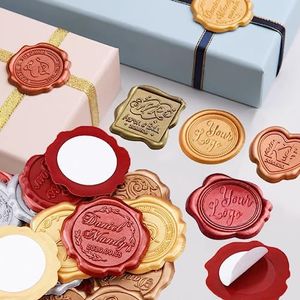 Custom Wax Seal Stickers Personalized Adhesive Wax Seals with Logo Design Ideal for Wedding Invitations Envelope Journal Scrapbook-Own Design
