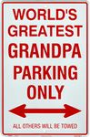 Metal Parking Sign - World's Greatest Grandpa