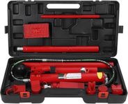 12 Ton Porta Power Kit, Portable Hydraulic Jack with 3.9 Ft/1.2 m Oil Hose, Auto Body Frame Repair Kit with Storage Case for Car Repair, Truck, Farm