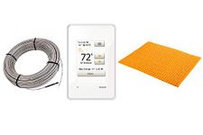 Schluter DITRA Floor Heat E Kit Includes Wi-Fi Touchscreen Thermostat + Heat Membrane + Cable 240V 53 SqFt Heat Kit