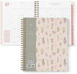 2024-2025 Planner by Bright Day, 8.75" x 7.25" Daily Planner, July 2024 - June 2025, Weekly Agenda Academic Planner 2024-2025, Monthly Tabs, Vertical View, Twin Wire Binding, Pocket Folder