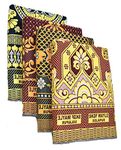 TUNI MANI Solapur Chaddar Cotton Bedsheet/Blanket | Multicolour Floral Design | Size : 60" X 90"inches (5' x 7.5' Feet) | Queen | (Pattern May Vary) (Pack of 4)