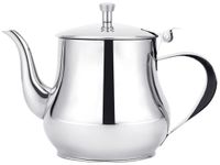 SANQIAHOME OZ-12 Stainless Steel Teapot,12.6oz(0.36Litres),1 Cups,Easy Pour Tea Pot,Mirror Polished Easy to Clean, Silver