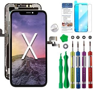 Ace Tech Compatible with iPhone X LCD Screen Replacement 5.8 Inch (Model A1865 A1901 A1902) Touch Screen Display digitizer Repair kit Assembly with Complete Repair Tools and Screen Protector