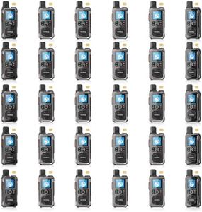 Global Lifetime Free Rapid Walkie Talkies Unlimited Range, Long Range Two Way Radio 4G LTE PoC with 2 Magnetic Fast Charging Bases, SOS Alert for Family, Outdoor, Logistics(30 Pack with SIM Cards)