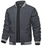 TACVASEN Windbreaker Jackets for Men Mens Jackets Lightweight Mens Bomber Jackets with Collar Mens Varsity Jackets Bomber Jackets Full Zip