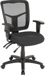 Lorell Ergomesh Chair, Mesh Back/Black Fabric Seat