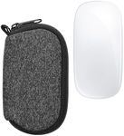 kwmobile Neoprene Case Compatible with Apple Magic Mouse 1/2 - Case for Mouse Soft Pouch Carry Bag - Anthracite/White