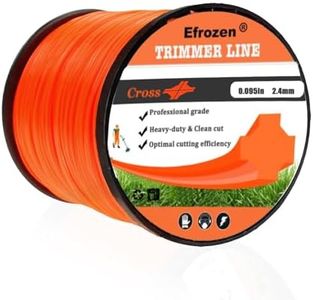 efrozen Weed Eater String,0.095" Cross Heavy Duty String Trimmer Line 295ft in Spool,Premium Nylon Universal Replacement Professional Weed Wacker String, Orange