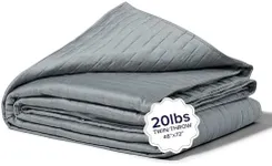 Gravity Weighted Cooling Blanket, Twin/Throw (20lbs, Grey) - Cooling Blankets for Hot Sleepers - Silky-Soft Ultra-Breathable Premium Lyocell Cover for Adults - Machine Washable, 48" x 72"