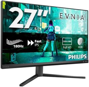 Philips 27M2N3200AM 27 inch FHD Gaming Monitor 180Hz, Fast IPS Panel, 0.5ms MPRT, Adaptive Sync, HDR10, G-Sync Compatible, Height Adjustment, Speakers, (1920x1080 HDMI 2x 2.0 DP 1x 1.4 ) Dark grey