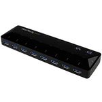StarTech.com 10 Port USB 3.0 Hub with Charge & Sync Ports - 8 x USB-A, 2 x USB-A Fast Charge Ports - Multi Port Powered USB Hub (ST103008U2C)