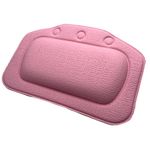 JMARS Bath Pillow, Relax, Bath Pillow, Anti-slip Suction Cup, Prevents Smartphone Neck While Bathing (Pink)