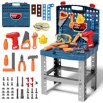 Kids Tool Set with Tool Box & Electronic Toy Drill, Kids Tool Bench, Pretend Play Kids Construction Kits Gift for 3 4 5 6 7 8 9year Old boy, Construction Toys, Toddler Boys Toys,Toddler Tool Set