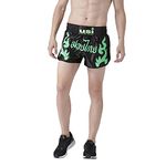 USI UNIVERSAL THE UNBEATABLE Muay Thai Black and Green Shorts