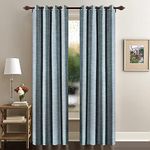 Deco Window Set of 2 Semi- Blackout Curtains for Long Doors 9 Feet Solid Polyester Room-Darkening with Curtains 108 inches Perfect Pleats Connected Eyelet (Silver Grey)