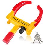 RYLIFEOGI Wheel Clamp, Heavy Duty Wheel Lock Anti-Theft Security 9 Holes 3 Keys Universal for Car, Caravan, Trailer