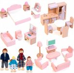 Kizfarm Wooden Dollhouse Furniture 