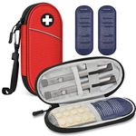 MEDMAX Insulin Cooler Travel Case with 2 Ice Packs - Portable Water Resistant Insulated Diabetic Medication Organizer Carrying Cooling Bag for Insulin Pen and Other Diabetic Supplies,