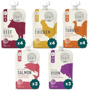 Serenity Kids 6+ Months Ethically Sourced Meat Baby Food Puree Pouches Variety Pack - 18 count (3.5 oz pouches) - No Added Sugar or Sugary Fruits - BPA & Allergen Free Natural Ingredients