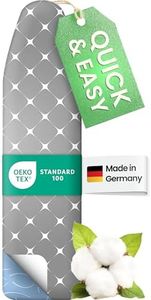 SimplySmooth Premium Bügelbrettbezug 120x40 I OEKOTEX100 I Made IN Germany I Bügeltischbezug I Komfortpolster I Bügelbezug für 115-122x35-40cm Bügelbrett Bezug für Dampfbügelstation I Größe M