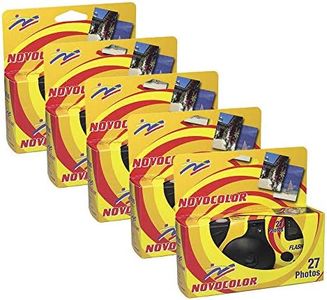 Novocolor – Disposable Cameras with Flash (27 Exposures with Flash) Pack of 5
