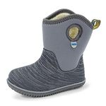 JAN & JUL Waterproof Toddler Boots for Winter Easy-On (Grey Birch, UK Size 5 Toddler)