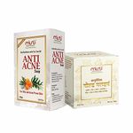 Misti's Ayurvedic Gold Malam & Anti Acne Soap Combo For for Itching, Acne, Ring Worms, Boils, Allergy, Burn Scars, Crack Heels, Fungal Infection & All Skin Problems For Men & Women - 15gm, 75gm