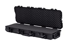 AR BRAND EST. 2021 Black Large All-Weather Precision Hard Rifle Case Waterproof Ultra Protective Gun Case with Intensive Foam Gun Case Hunting Case