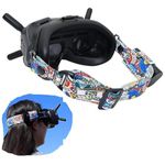 Tmom Adjustable Headband for DJI FPV Glasses V2 Headband for VR Glasses Fixed Headband Video Glasses Personalised Accessories (Head Strap)