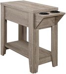 Monarch Specialties ACCENT TABLE, One Size, DARK TAUPE